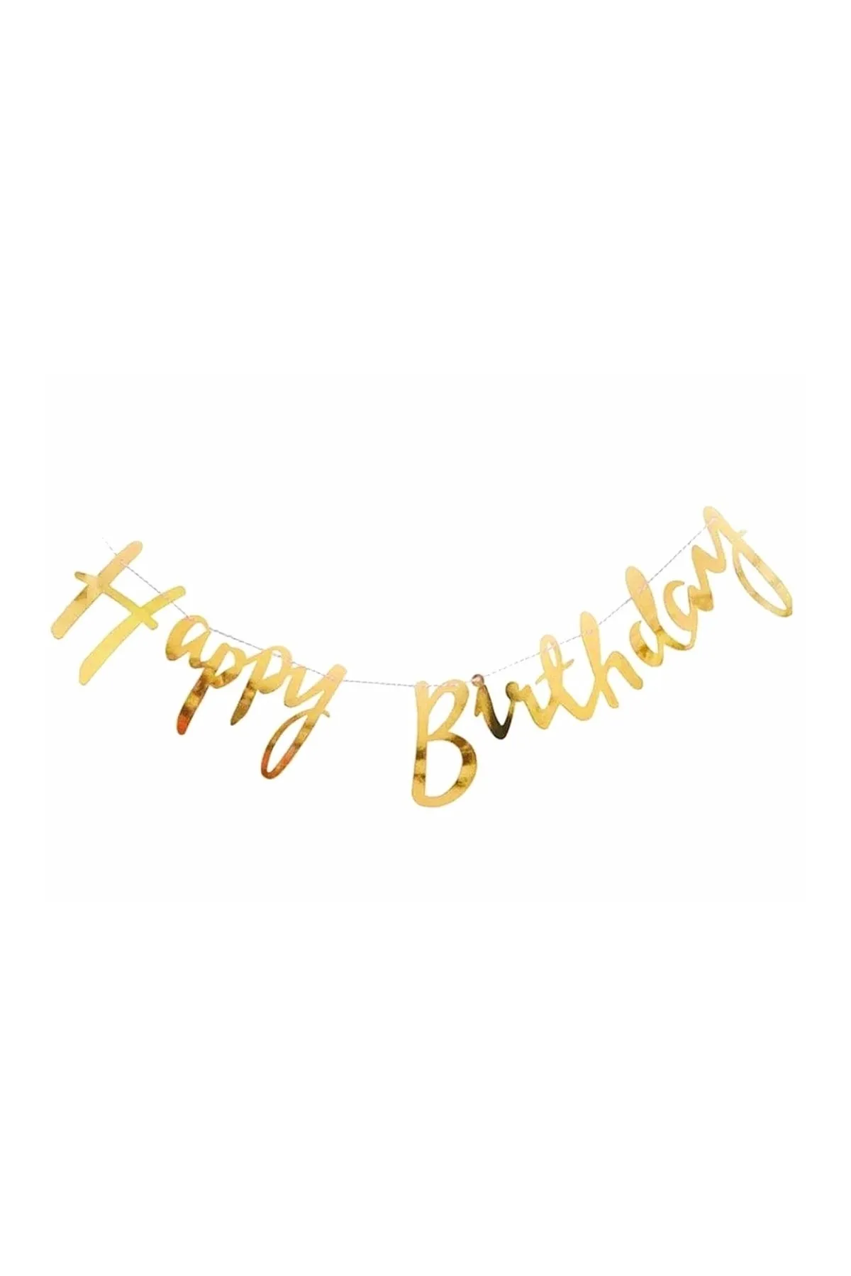 Gold Happy Brithday Banner